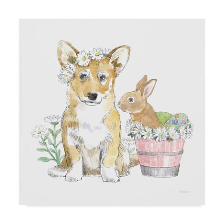 Beth Grove 'Easter Pups I' Canvas Art,14x14